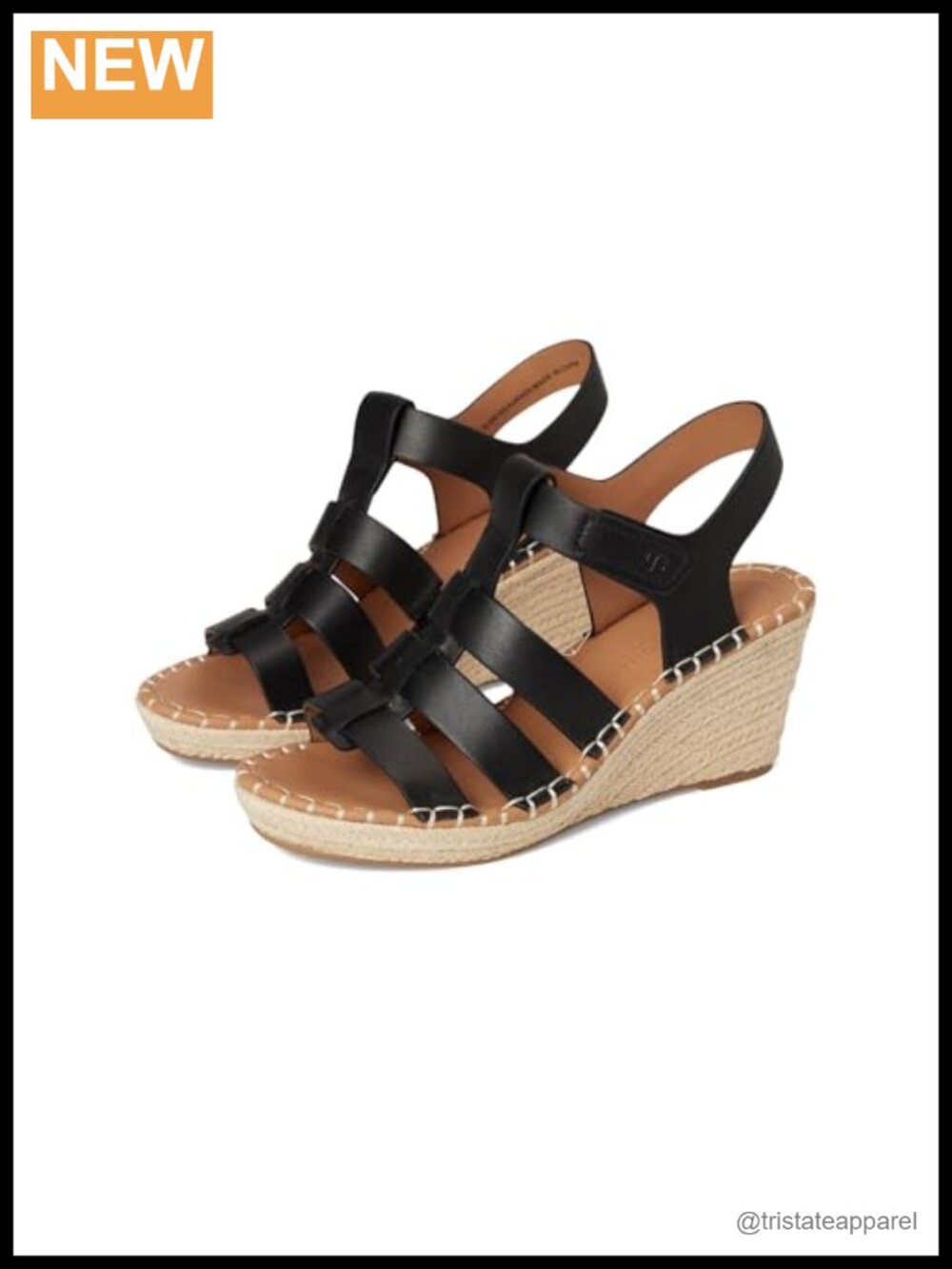 Leather Espadrille Wedge Sandals with Ankle Strap and Cushioned Support